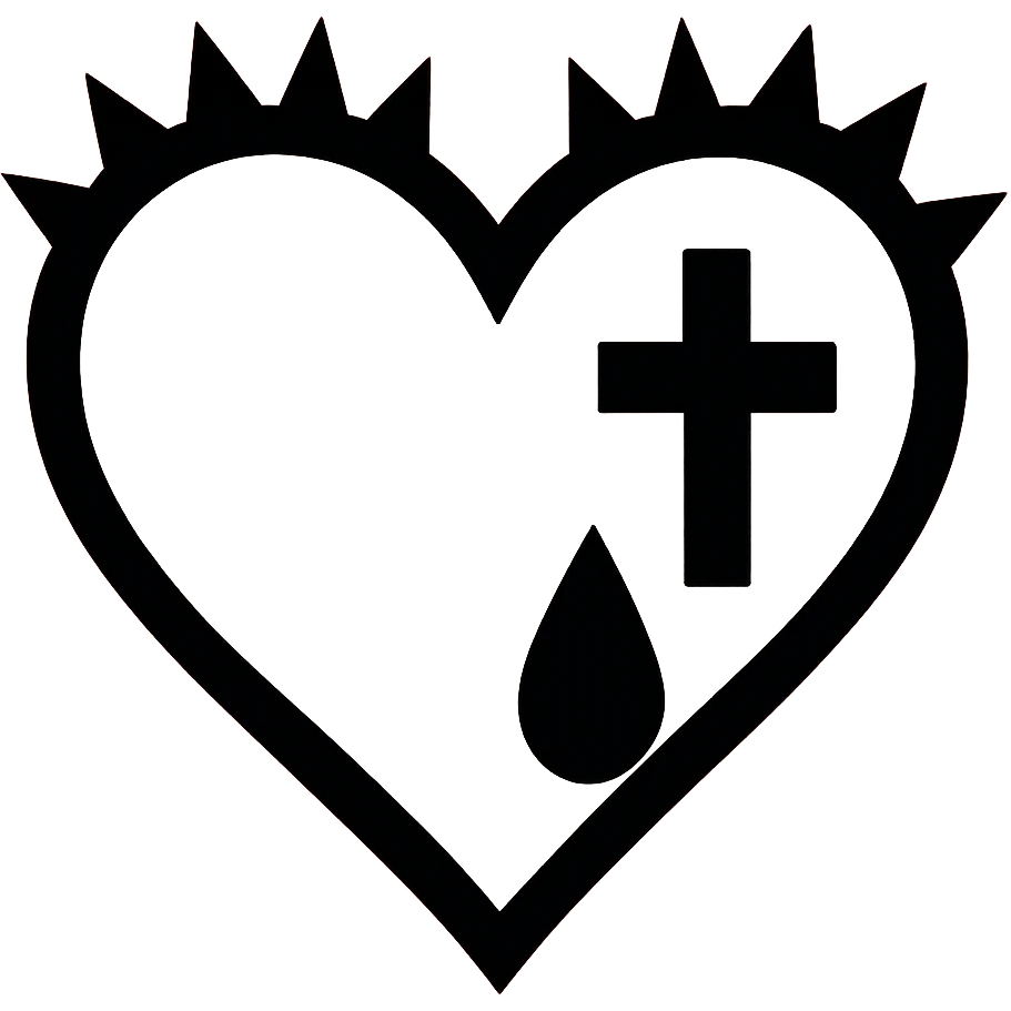 white goth heart, minimal, edgy, dark accents, no background emoji