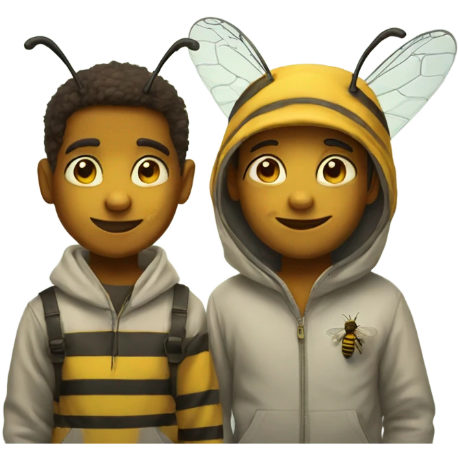 Two boy honeybees emoji