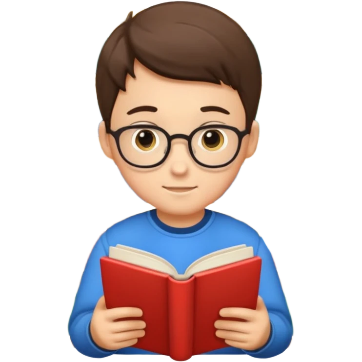 Boy reading books emoji