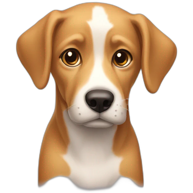 Chien sur un chat emoji