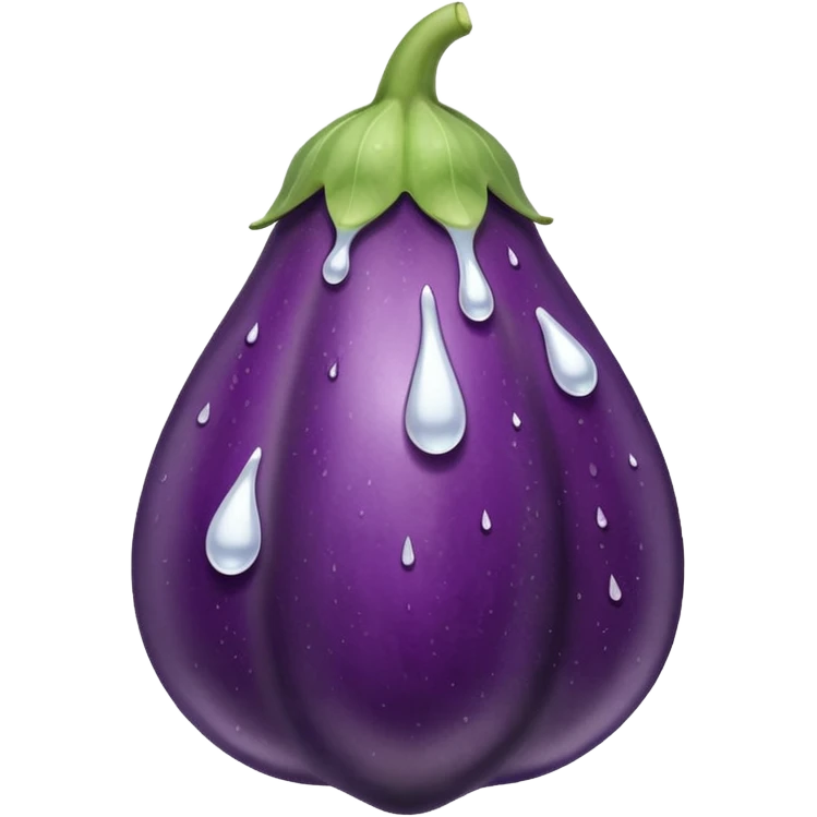 Eggplant squrting white drops emoji