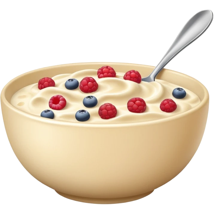 Beige cereal yogurt bowl emoji