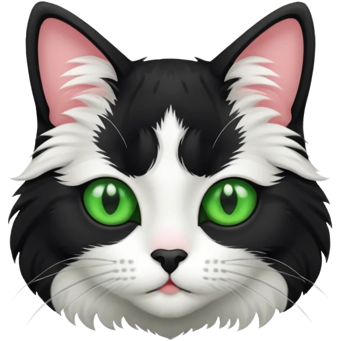 Gato preto com branco emoji