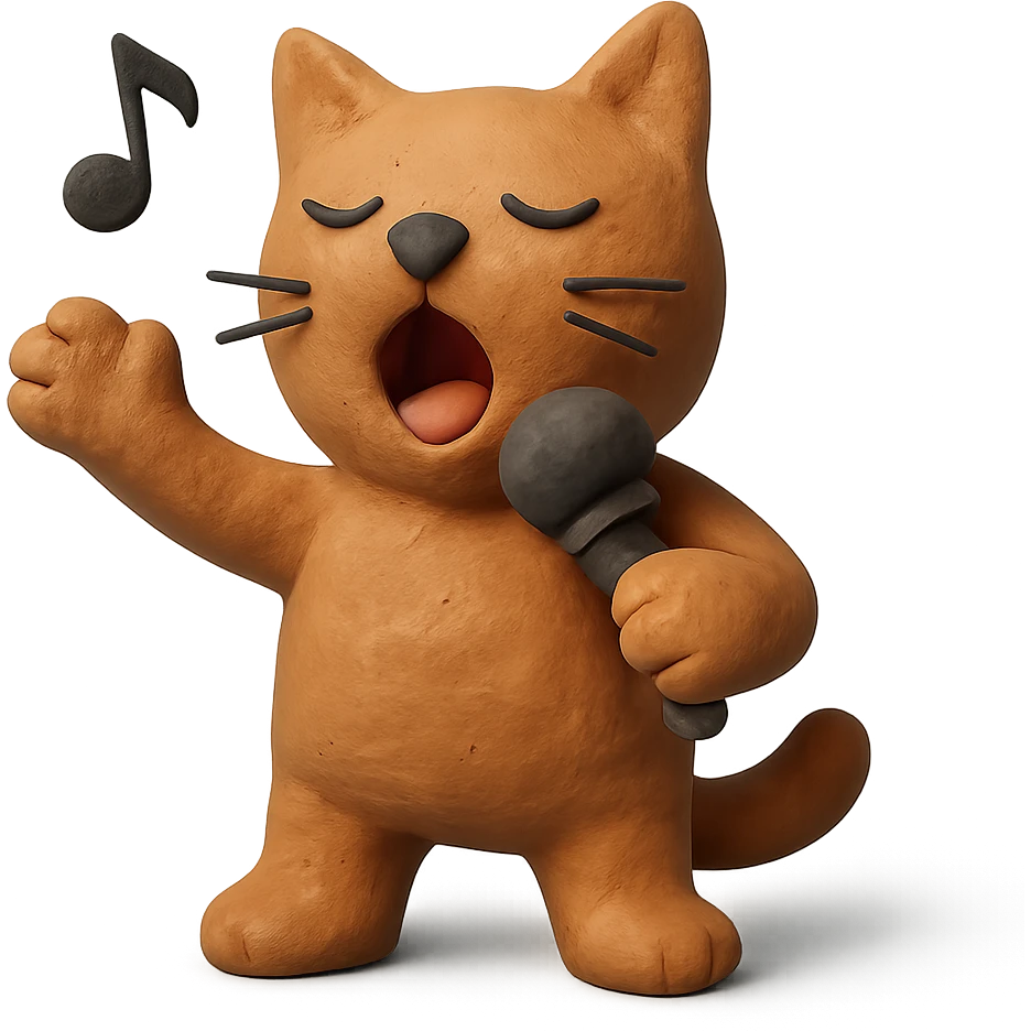 cat singing a song emoji