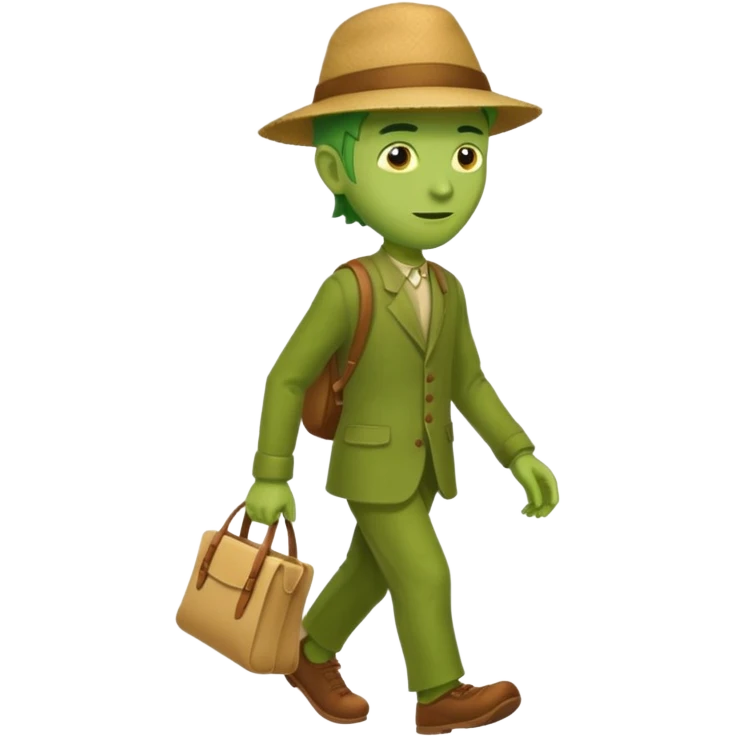 Green walking man emoji