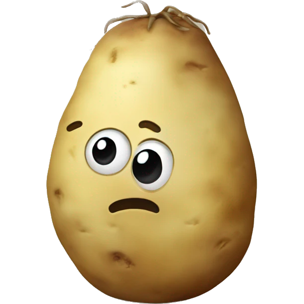 a potato on a bed emoji