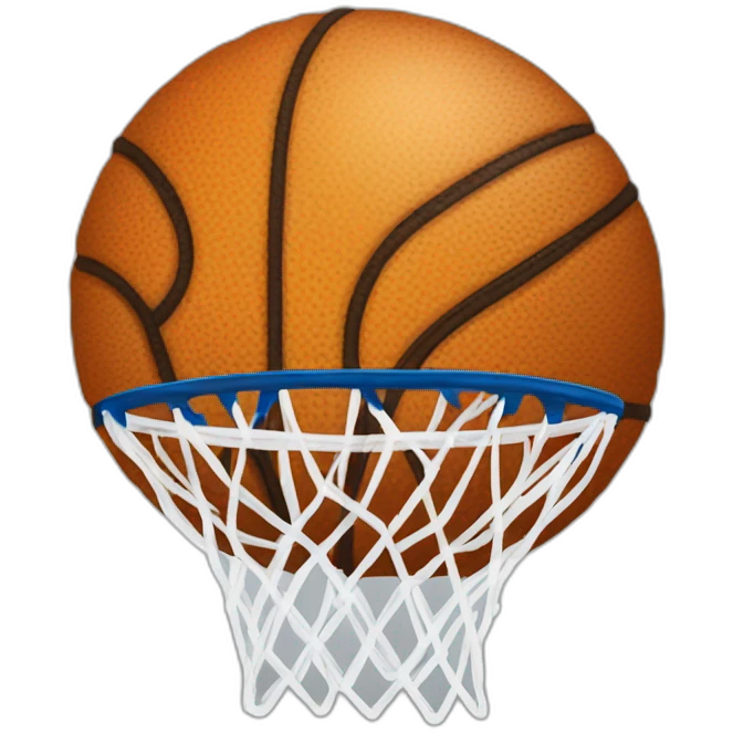 Ballon de basket en forme de cœur emoji