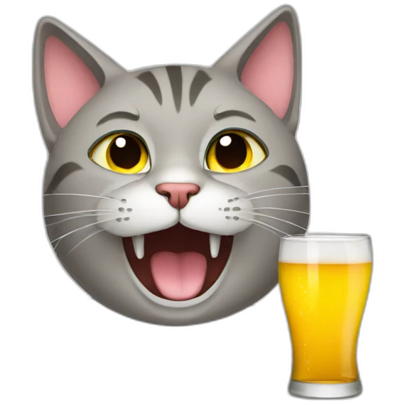 Drunk cat emoji