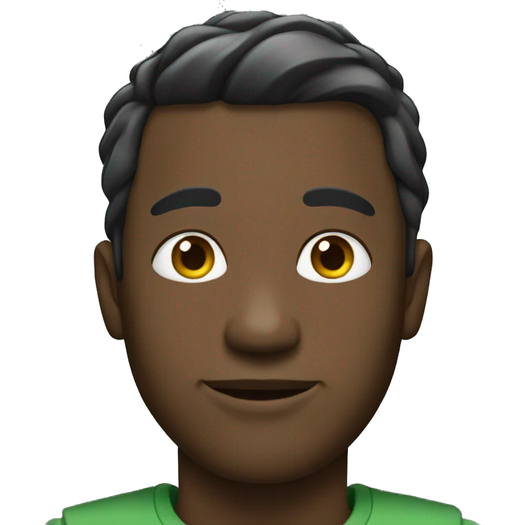 Black men with green hair  emoji