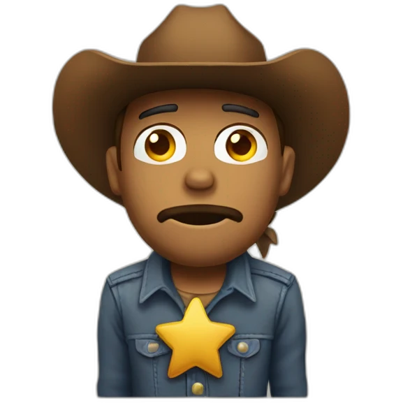 Sad cowboy emoji saluting emoji