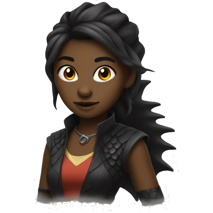 black-dragon-girl emoji