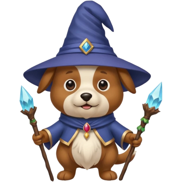 Dog wizard emoji