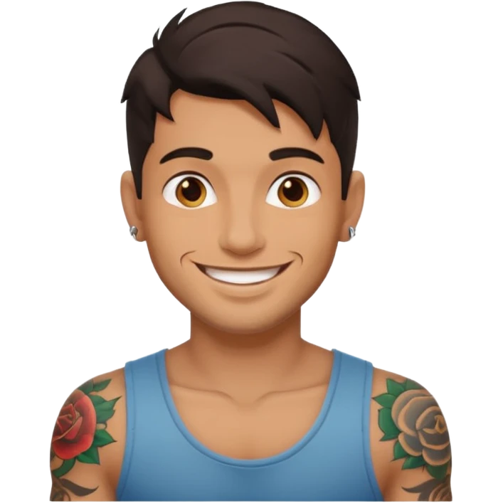 Italina guy with tattoos emoji