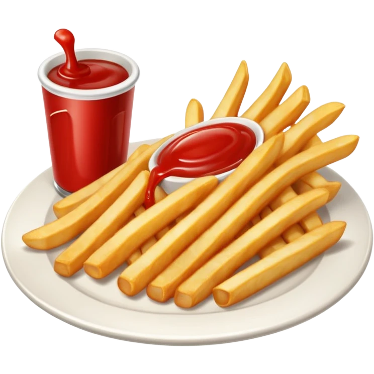 French fries with ketchup emoji