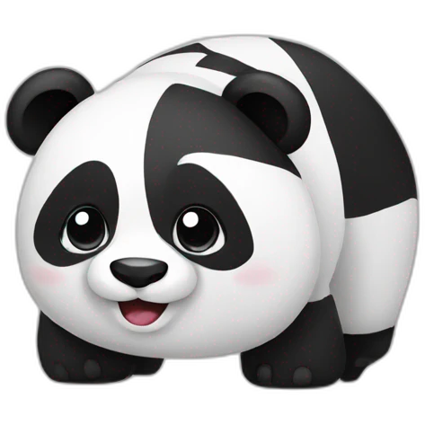 Panda with black and white switched emoji