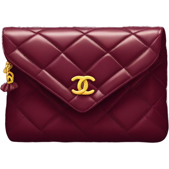 burgundy clutch from Chanel emoji