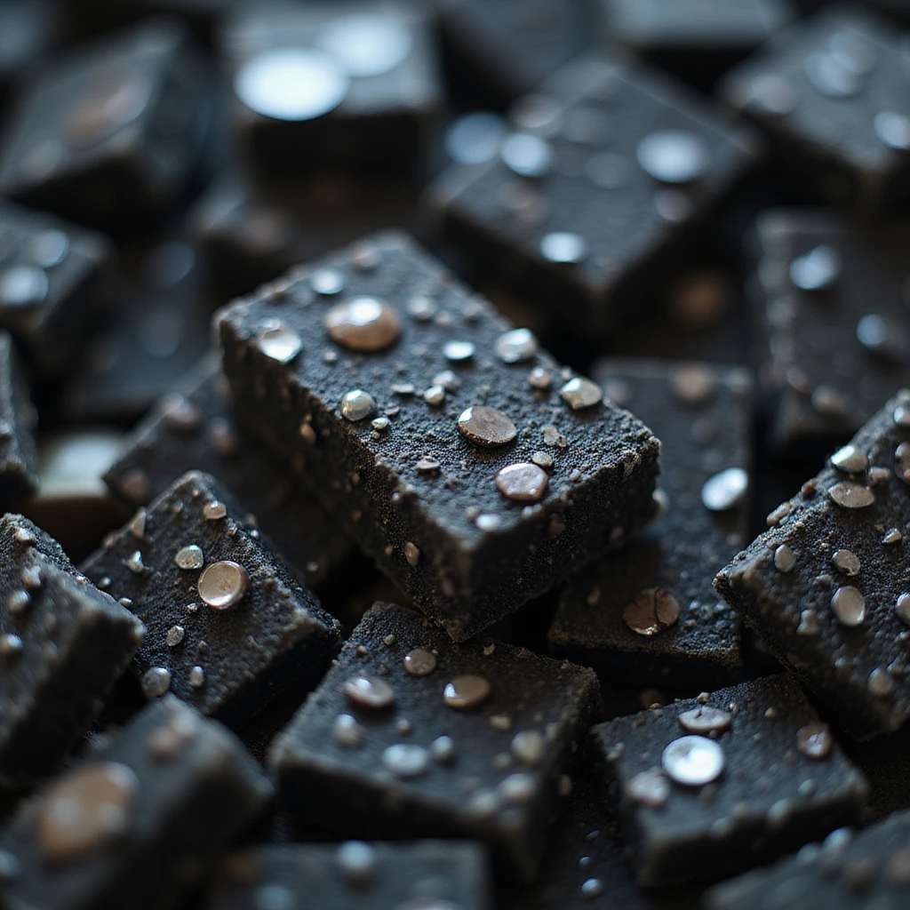 fantasy black crystal candy, photorealistic style emoji