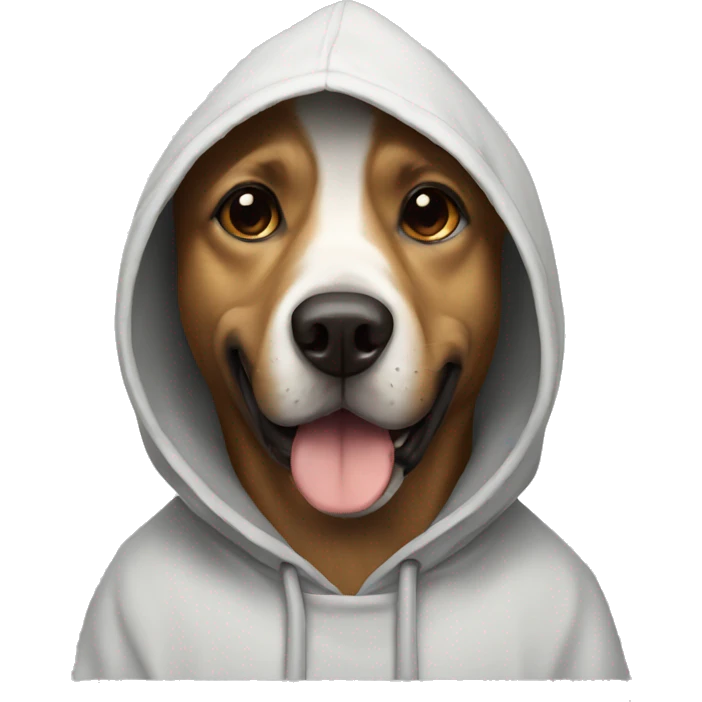 Dog wearing a hoodi emoji