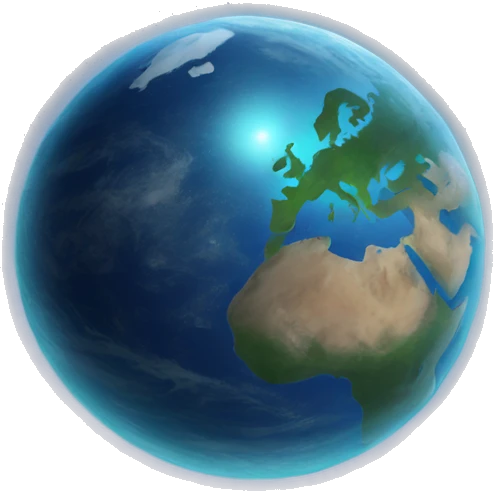 Earth as a comet emoji