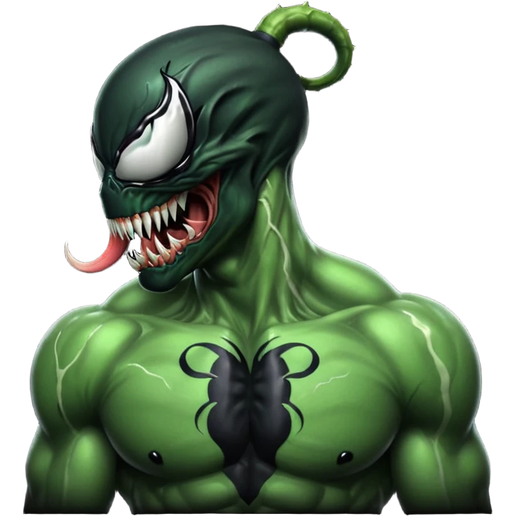 Venom head back view with subtle highlights emoji
