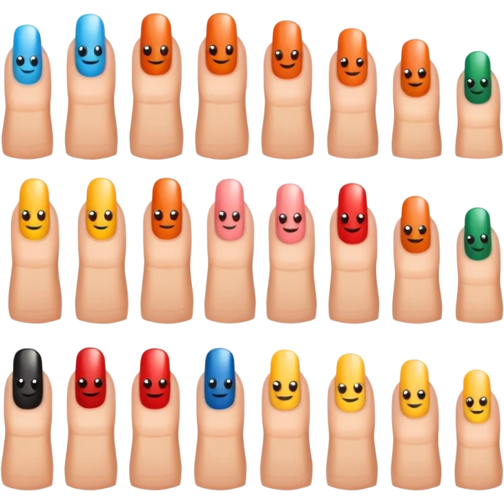 People with nails  emoji