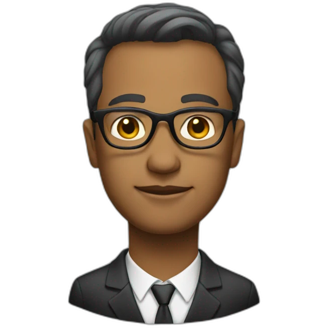 Lawyer wearing glasses short haircut emoji