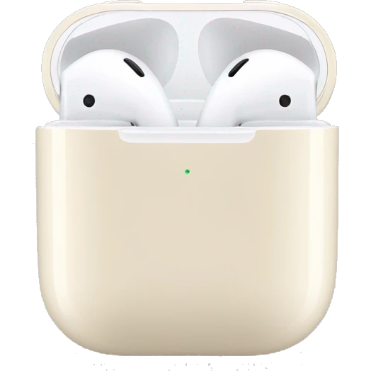 Cream colored AirPods emoji