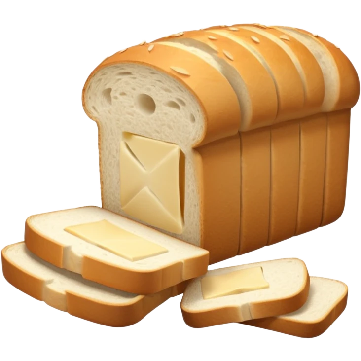 just a sliced bread load simple with cut bread slices on ground remove the face from all bread  emoji