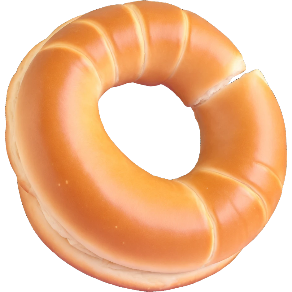 simit with a bite taken out emoji