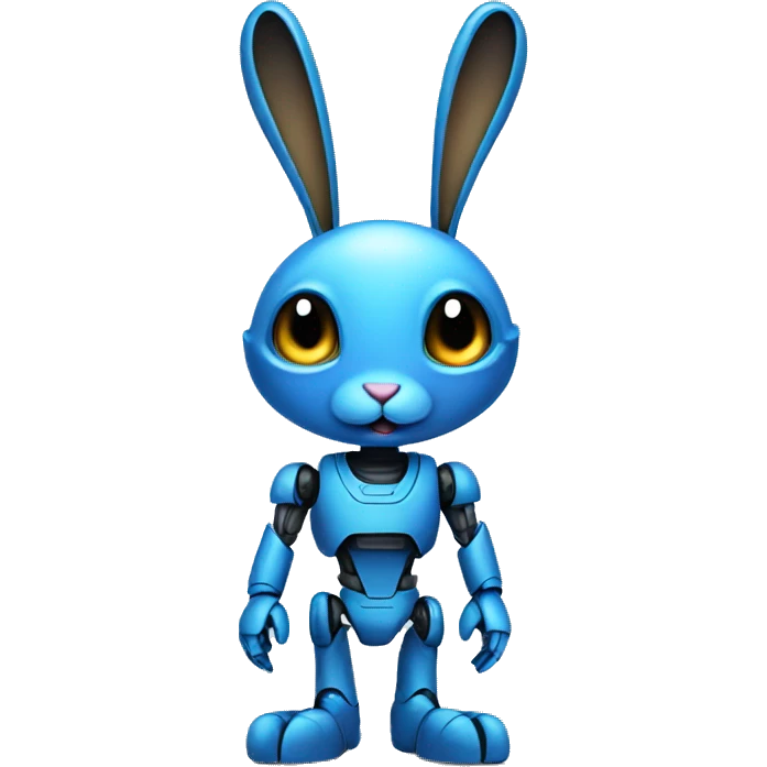 Blue robot bunny emoji