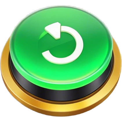 Clash of Clans aesthetic: Cinematic Playful Xbox Power Button Portrait Emoji, rendered in a 3D vector-style similar to standard emojis with minimal shading and bold, simplified shapes. A compact, distinct form with signature details, softly glowing with a modern gaming energy charm. Simplified yet unmistakably iconic, highly detailed and consistent, glowing with a soft radiance and high shine. Stylized with a touch of next-gen innovation and a soft glowing outline, capturing the essence of a beloved gaming relic with a friendly, playful manner! emoji