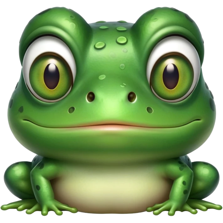 Funny frog with big eyes using drugs emoji
