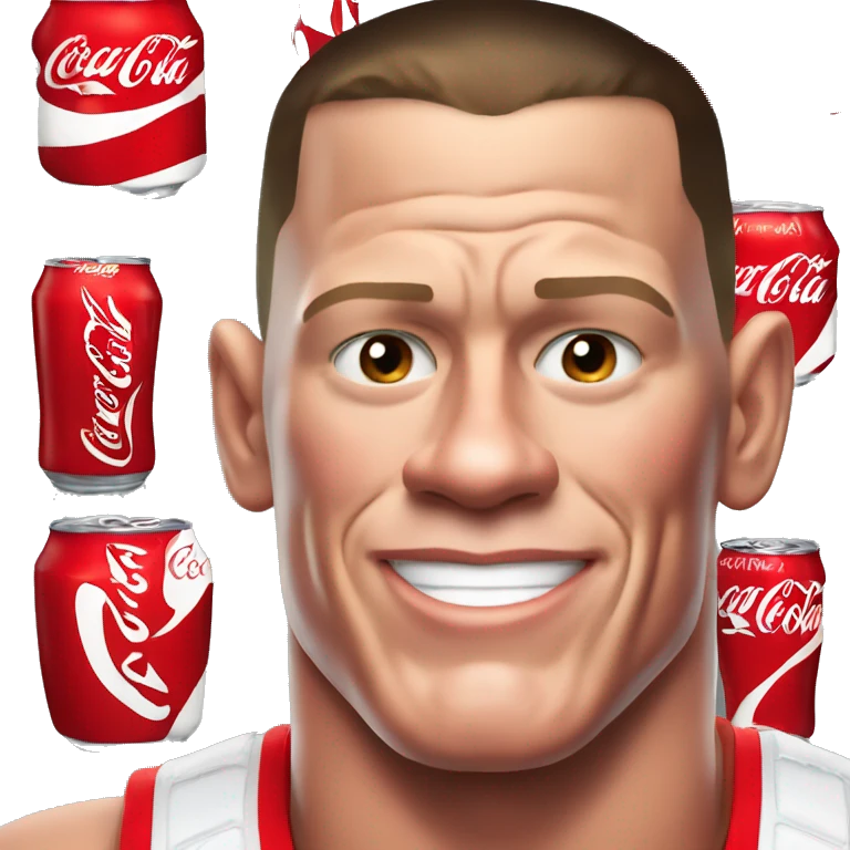 John Cena with coca cola  emoji