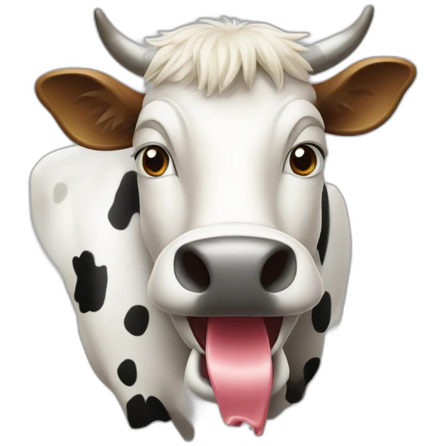 Vache avec une bière emoji