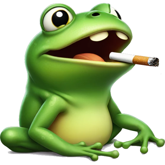 Frog smoking emoji