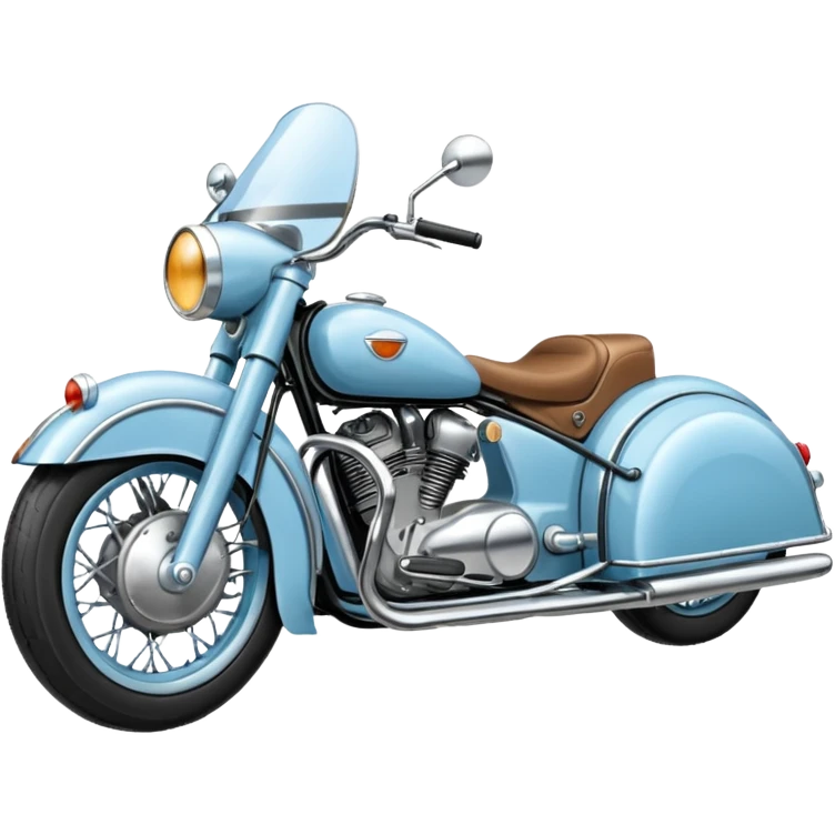 light blue sidecar motorcycle emoji