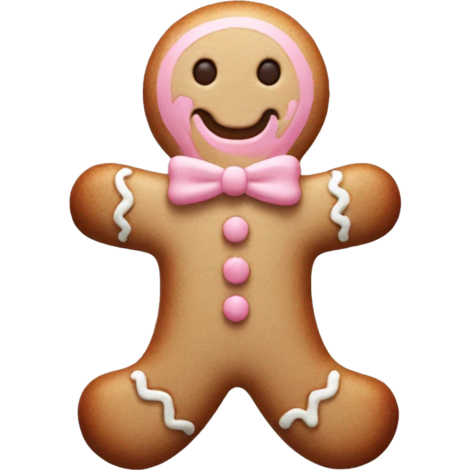 pale pink gingerbread man emoji