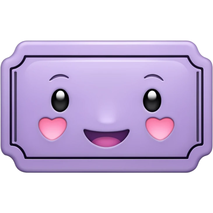 Pale Purple colored 1 Signed ticket  emoji