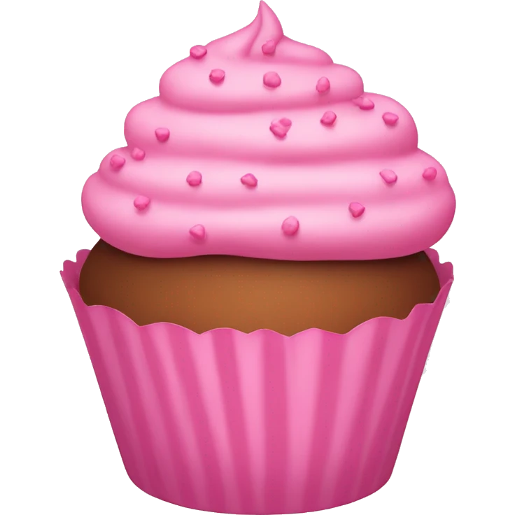 pink cupcake pink icing pink sprinkles emoji