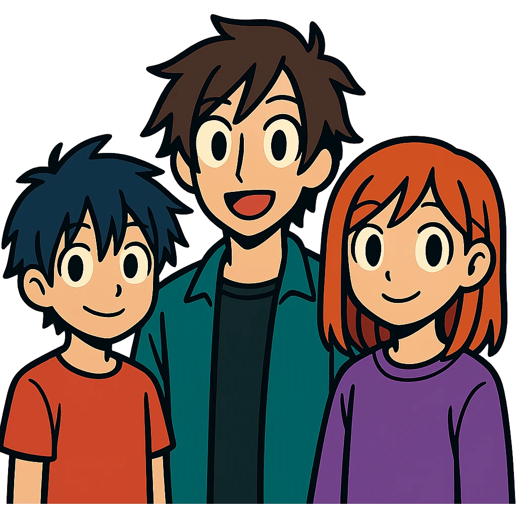emoji combining Hiro, Miyamura, and Kanata Asai emoji