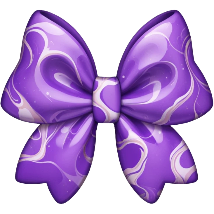 marble purple bow emoji