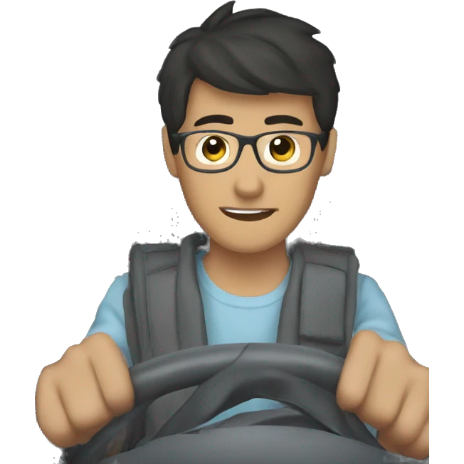 Asian guy driving a brz emoji