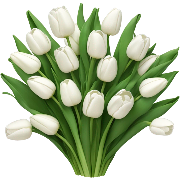white tulip bouquet  emoji
