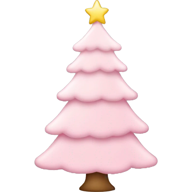 Light Pink Christmas tree  emoji