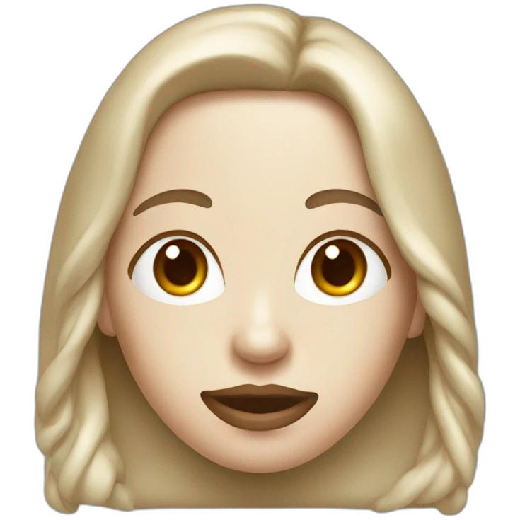 Joconda with cream in the face emoji