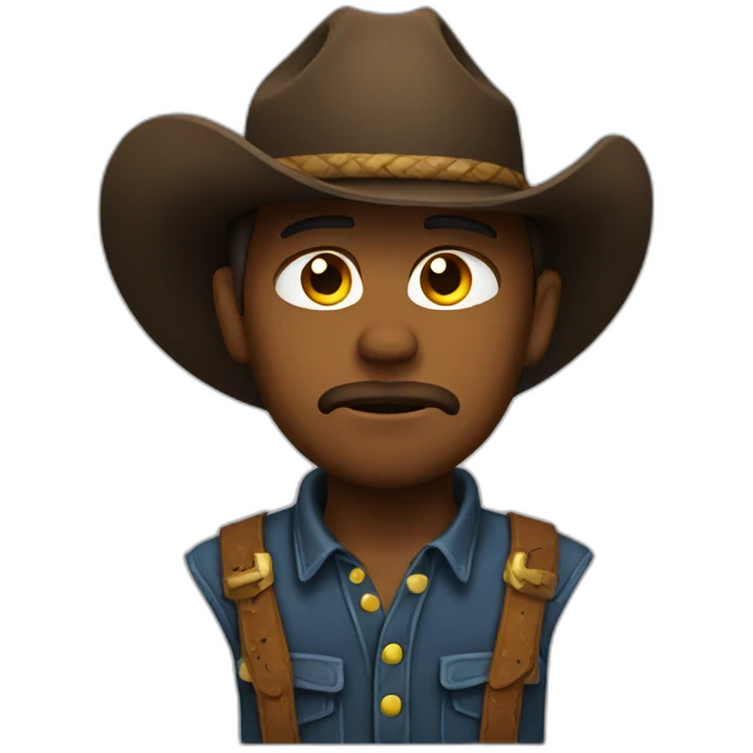 Sad cowboy emoji emoji