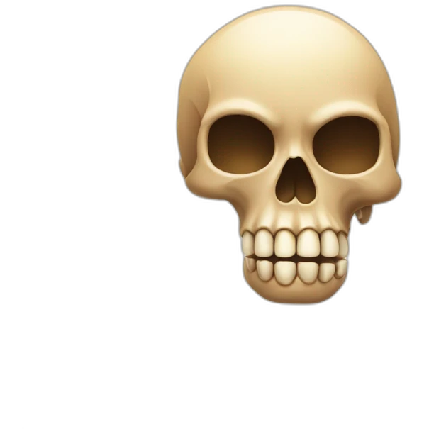 Fingers emoji pointing at skull in centre emoji