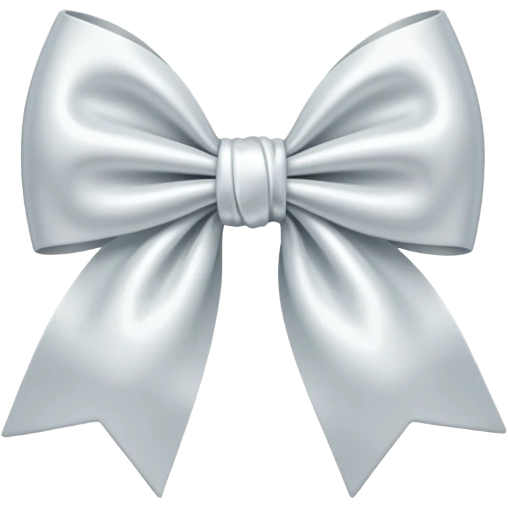 white satin bow emoji