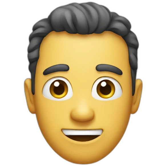 A funny looking face emoji