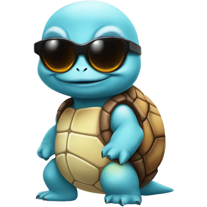 Make squirtle the Pokémon with sunglasses emoji